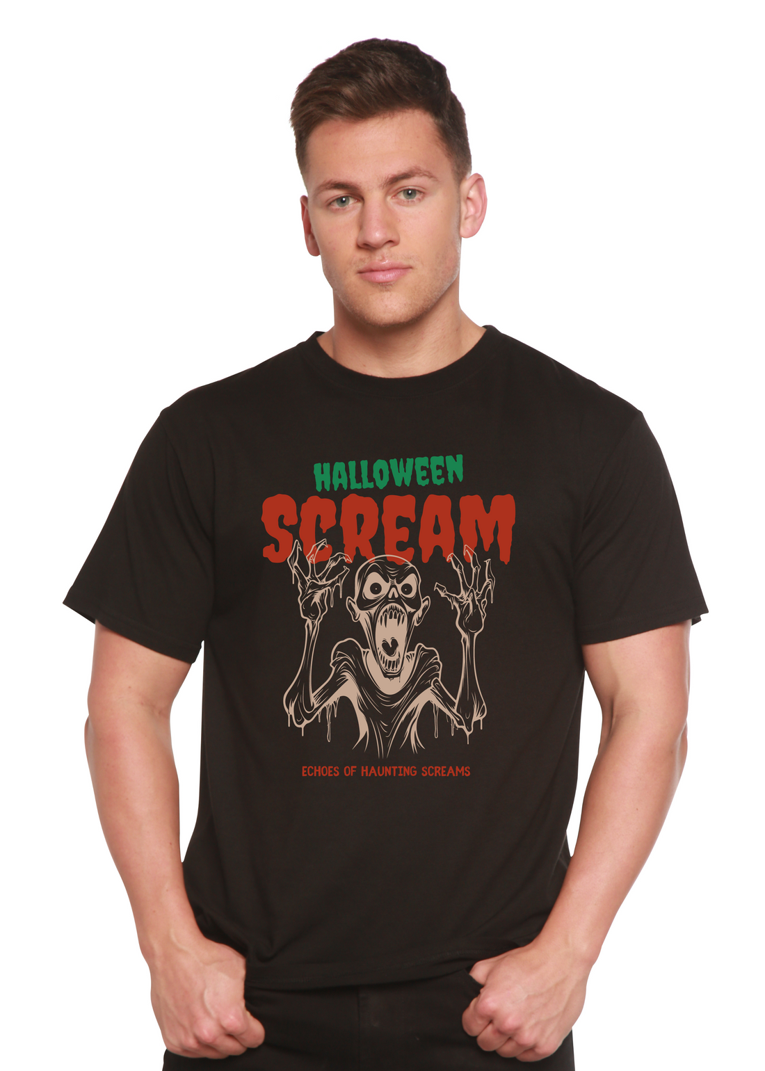 Spun Bamboo Halloween Scream men&