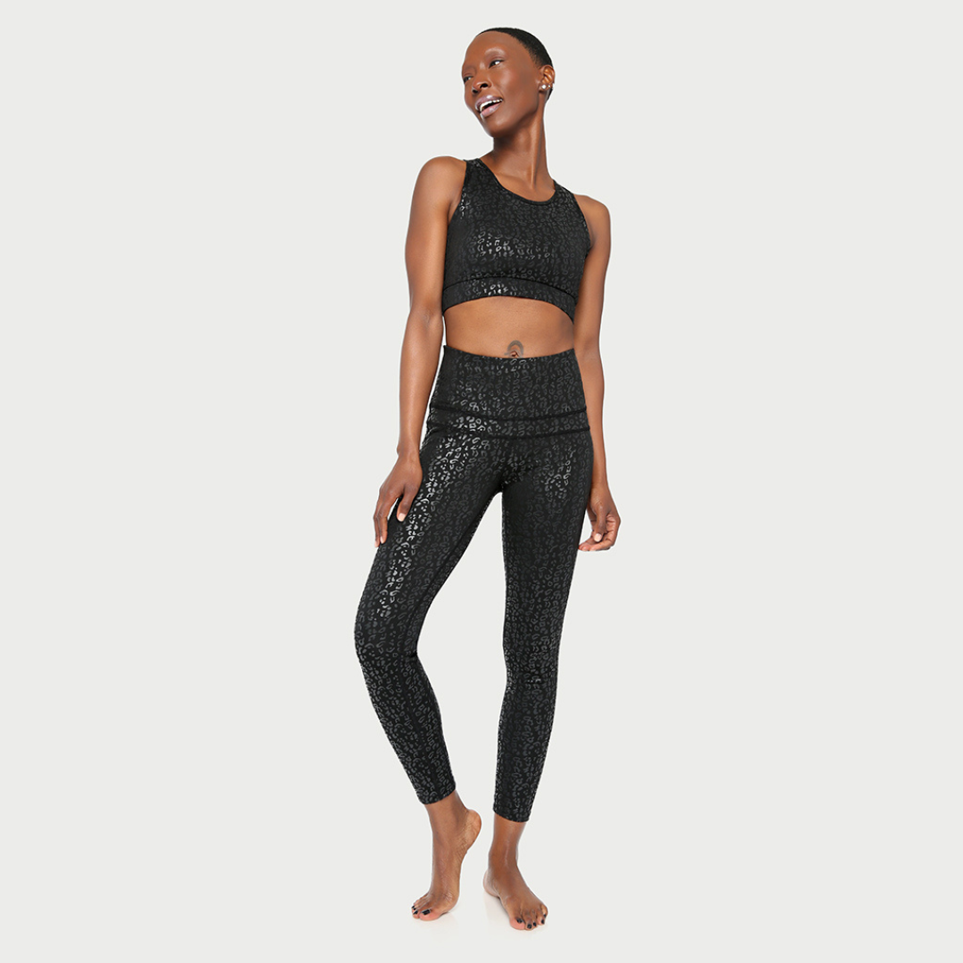 Metallic cheetah print Fitkitty Culture active leggings, women&