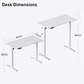 DeerRun electric standing desk, 39x23 inches, height adjustable with a sleek workspace surface and sturdy frame.