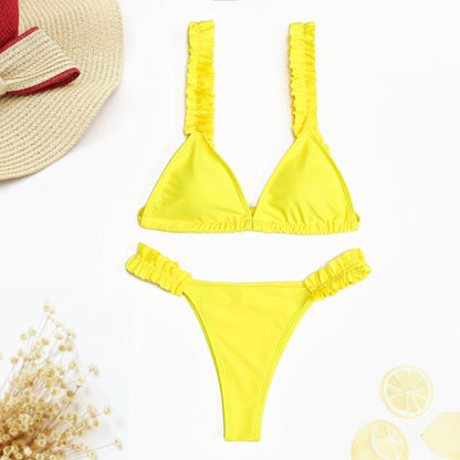 Ruffled Sexy Bikini Women Swimsuit Bikini