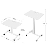 DeerRun® Adjustable Standing Desk for Treadmills, 31.5" L x 18.9" W, large rolling laptop desk for treadmill workouts.