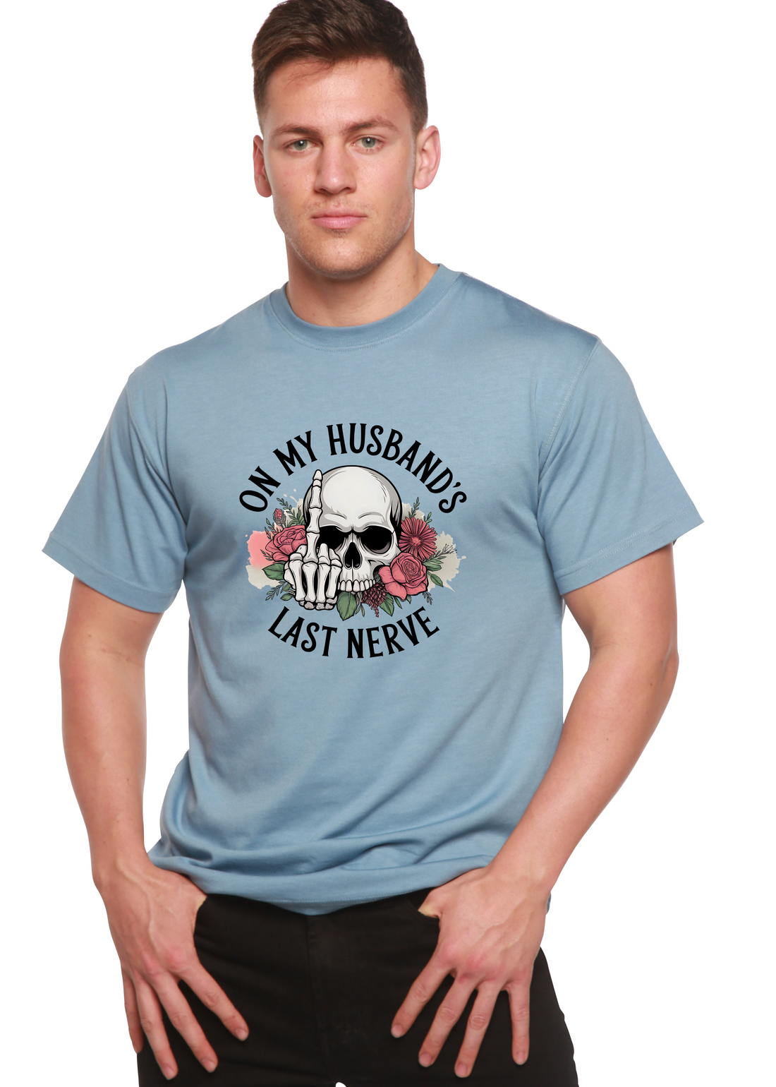 Unisex bamboo cotton graphic T-shirt with "On My Husband&