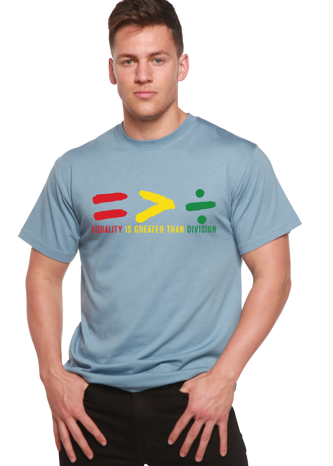 Black History Month unisex bamboo and cotton graphic T-shirt by Spun Bamboo, featuring bold printed design on front.