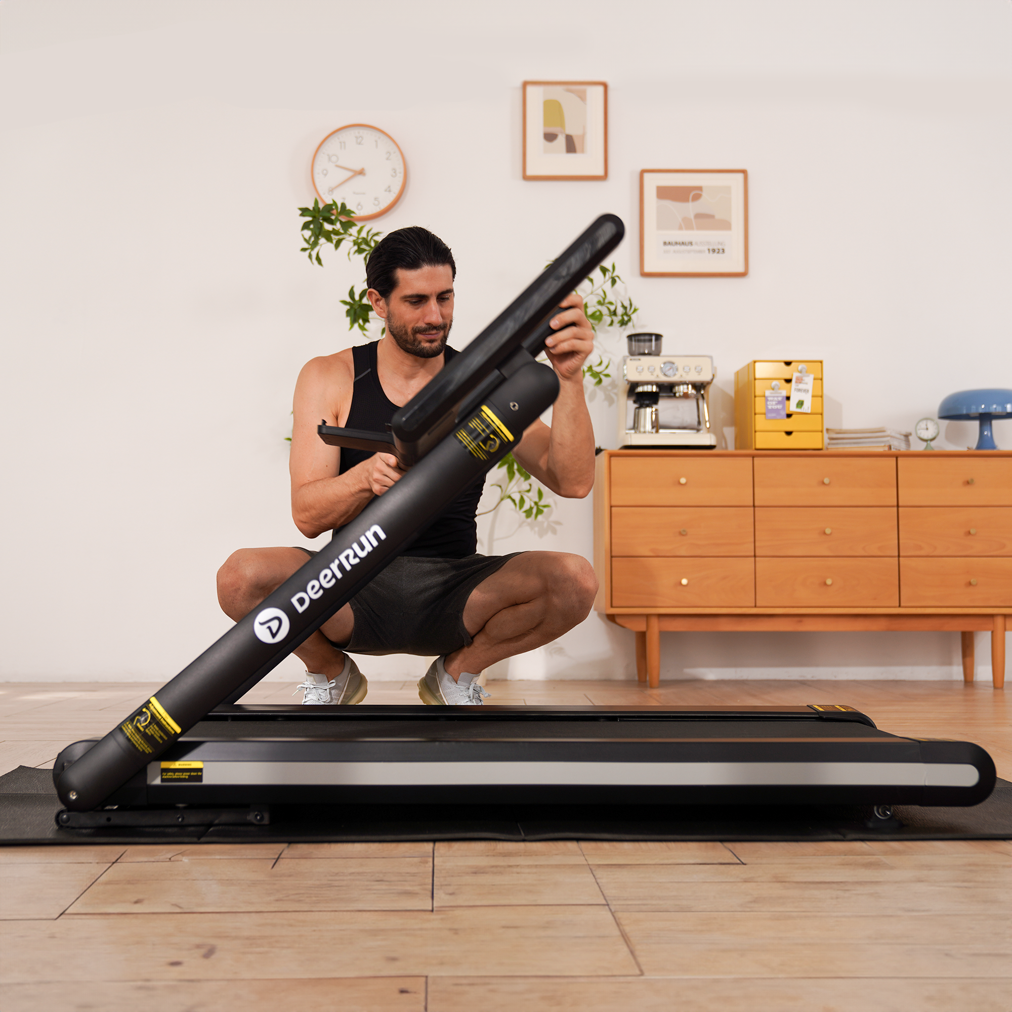 DeerRun X20 Incline Home Treadmill with 15% Auto Incline &amp; Full Running Deck | 400 lbs, 11.3 mph