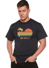 Unisex bamboo viscose organic cotton graphic T-shirt with printed design, casual men&