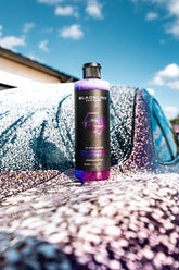 Blackline Car Care BLACKLINE® Ultra Foam car shampoo bottle with foam dispenser and sleek black design.
