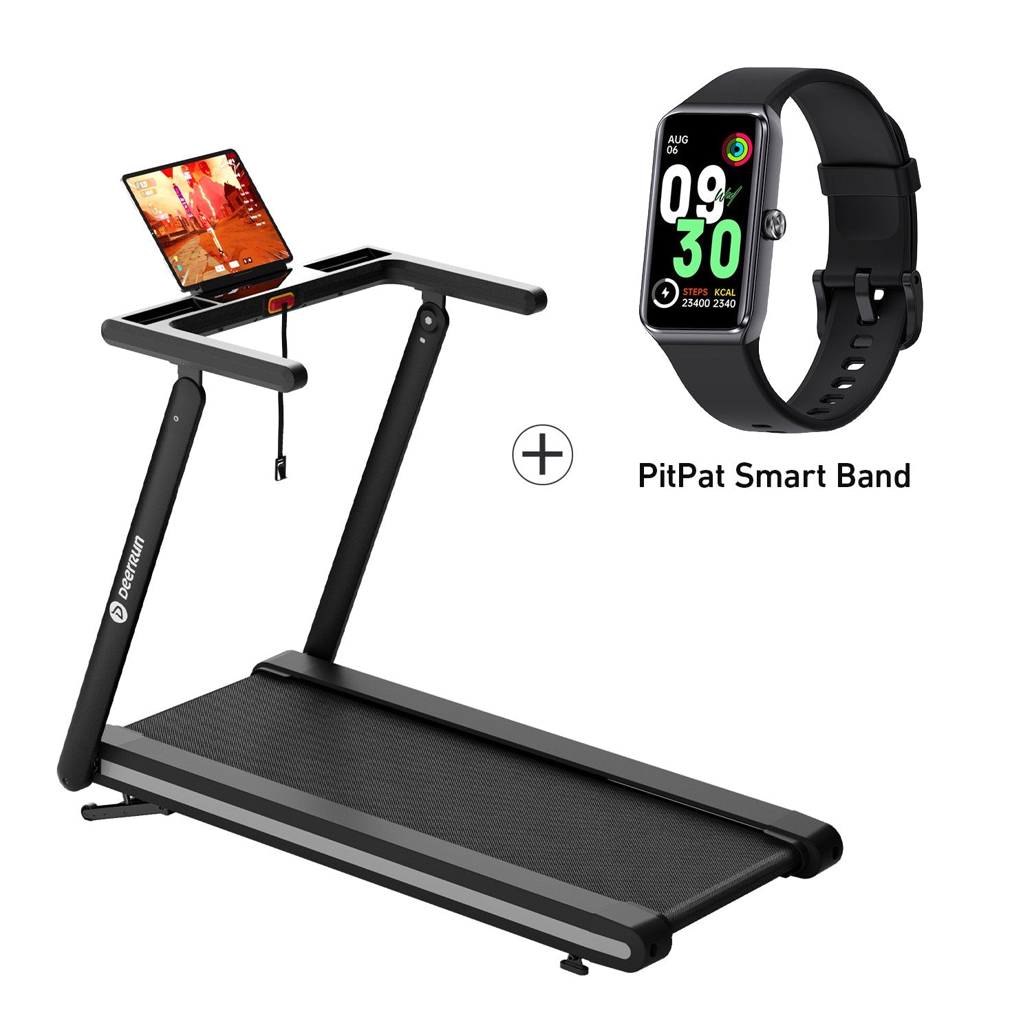 DeerRun X20 Incline Home Treadmill with 15% Auto Incline &amp; Full Running Deck | 400 lbs, 11.3 mph