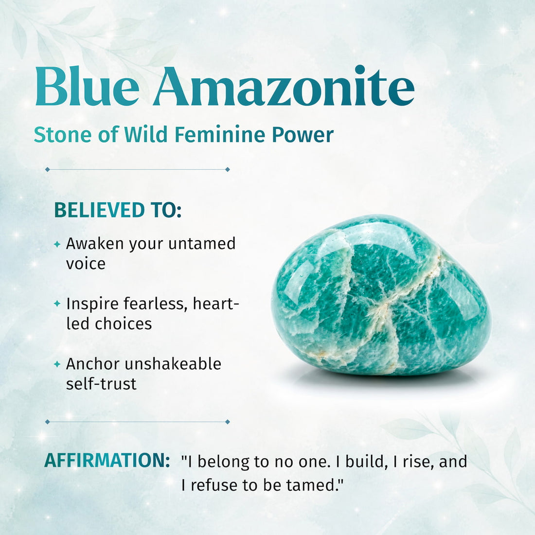 Handcrafted blue Amazonite bracelet from Conscious Items featuring polished stones and an adjustable clasp.