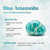 Handcrafted blue Amazonite bracelet from Conscious Items featuring polished stones and an adjustable clasp.
