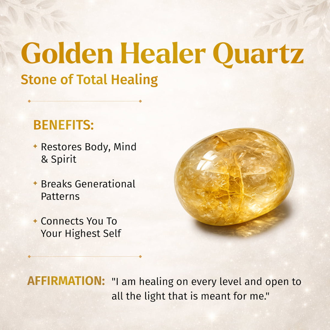 Golden Healer Quartz bracelet from Conscious Items featuring polished golden stones arranged in a stylish jewelry piece