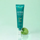Maree azelaic acid cream for sensitive skin in a white jar, showing the product label and smooth cream texture inside.