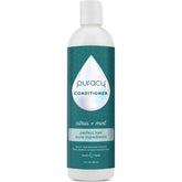 Puracy sulfate-free conditioner with silicone and dimethicone for smooth, healthy hair, shown in a white bottle with a flip cap