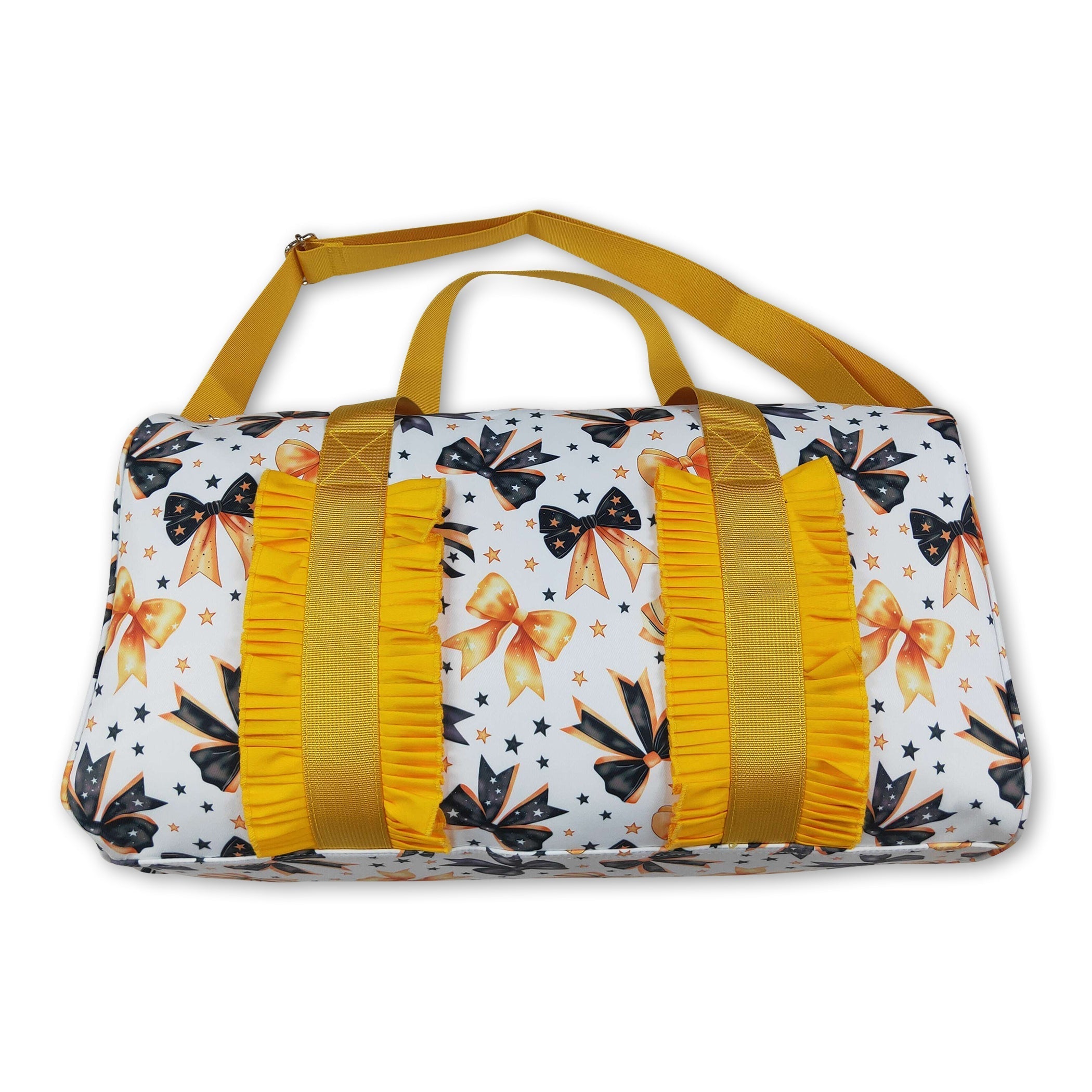 Black orange bow Halloween duffel bags