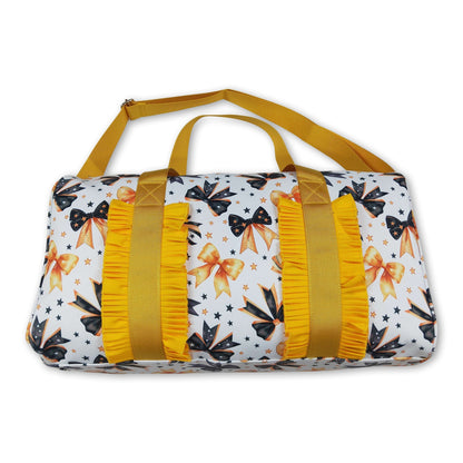 Black orange bow Halloween duffel bags