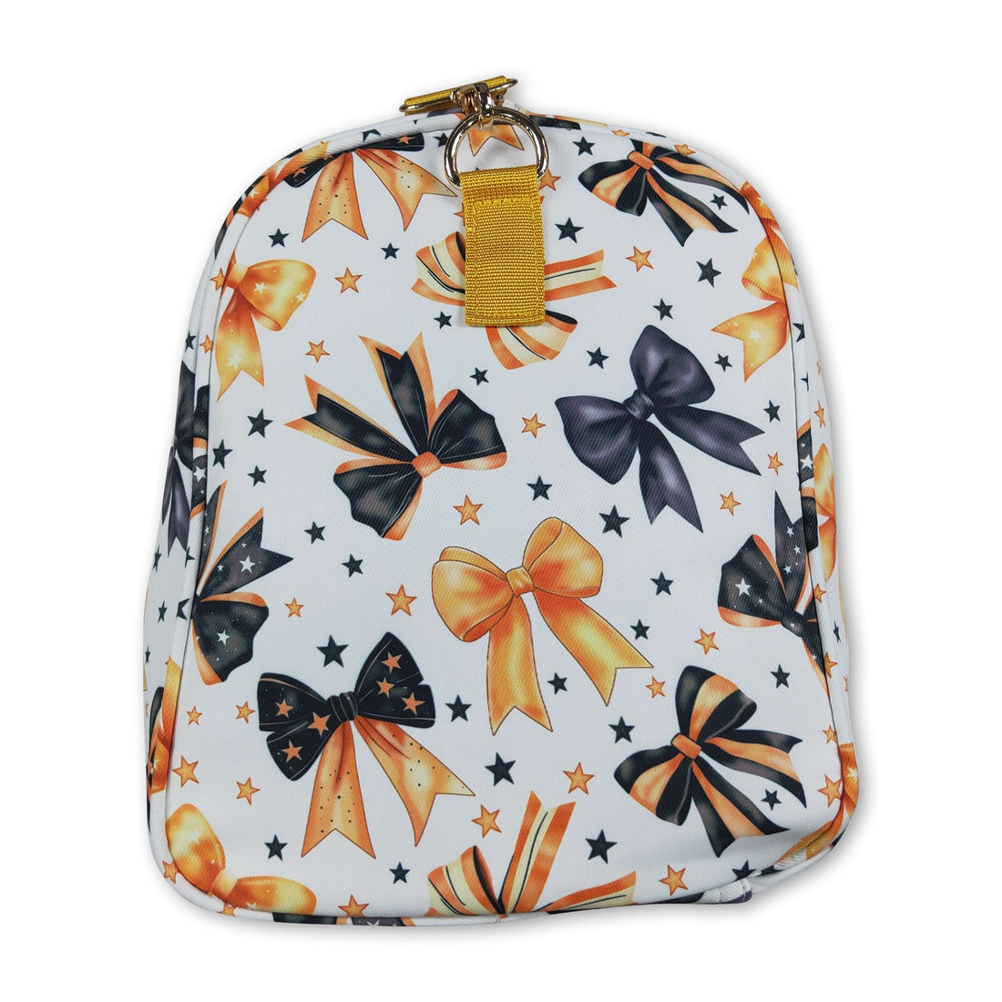 Black orange bow Halloween duffel bags