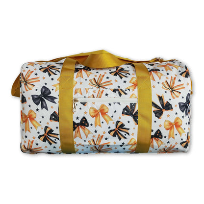 Black orange bow Halloween duffel bags