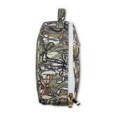Mini Rodeo camo bow kids girls lunch box bag with a bow detail and adjustable strap, ideal for school or outings.