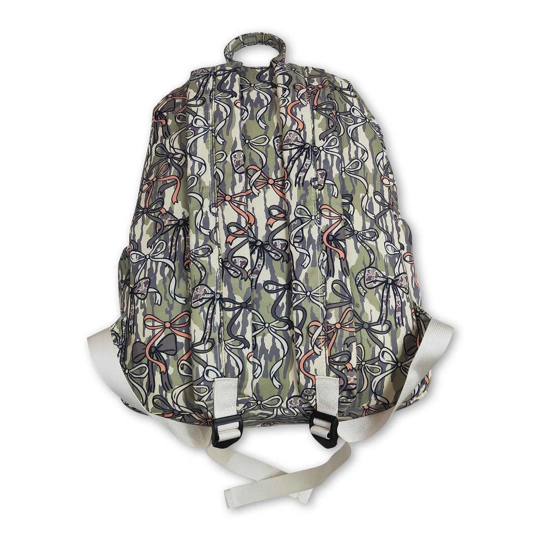 Mini Rodeo camo bow hunting kids girls backpack with adjustable straps and multiple compartments, perfect for young outdoor enthusiasts.