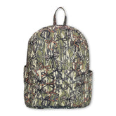 Mini Rodeo camo bow hunting kids girls backpack with adjustable straps and front pocket, perfect for outdoor adventures.