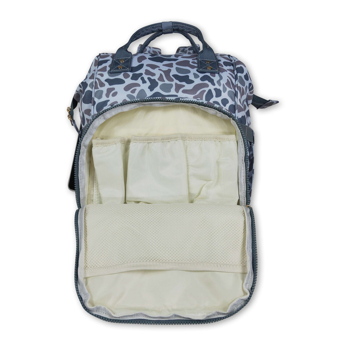 Grey camo hunting baby mommy diaper backpack