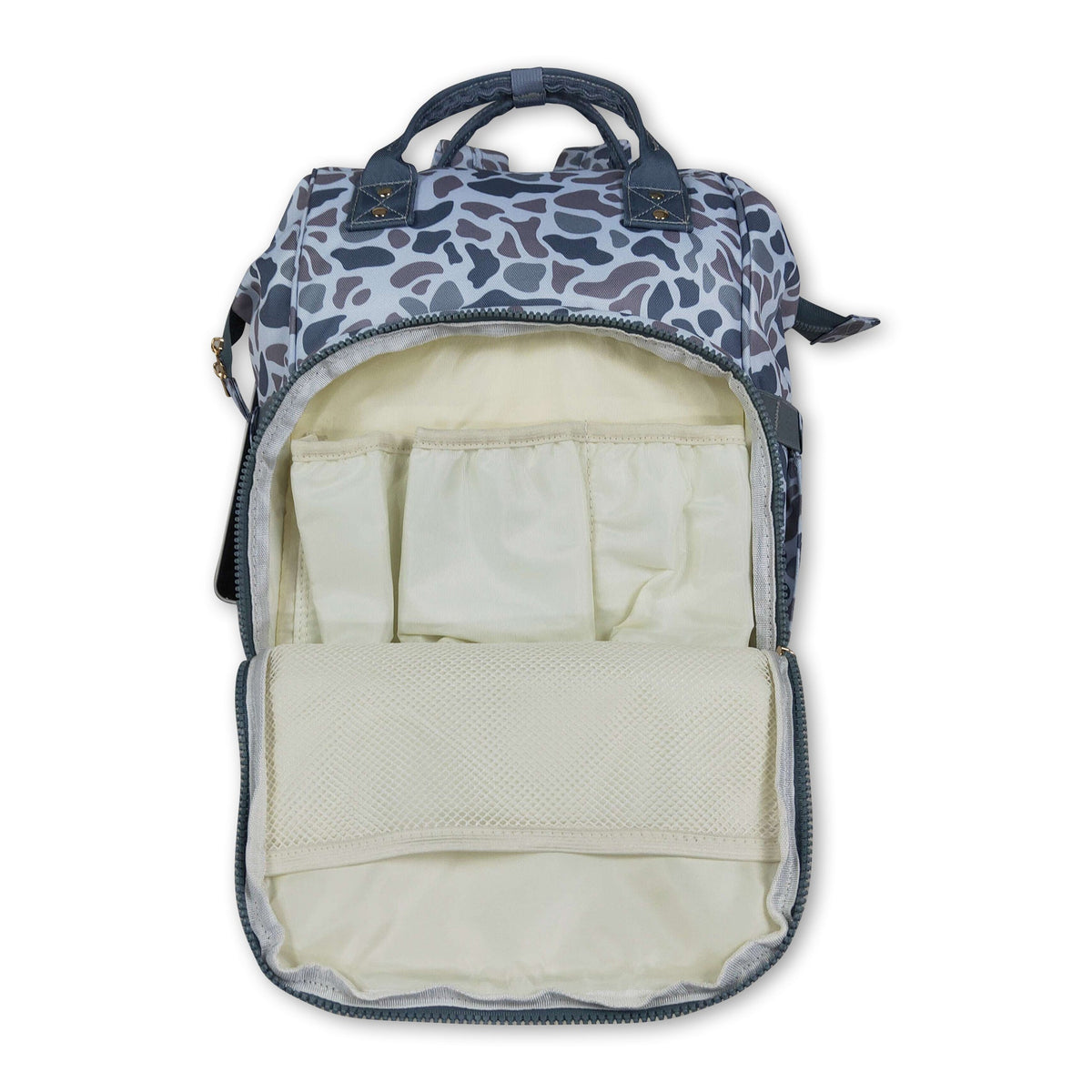 Grey camo hunting baby mommy diaper backpack