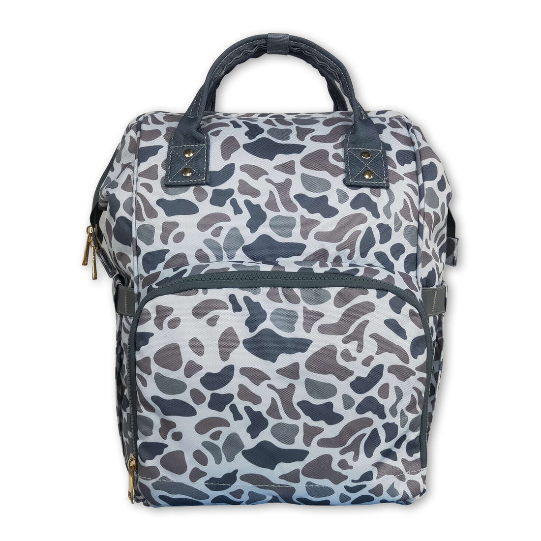 Grey camo hunting baby mommy diaper backpack