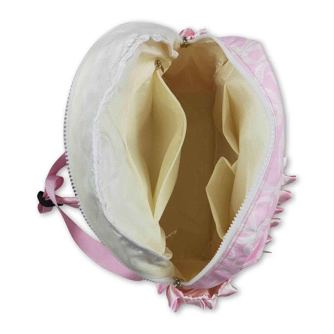 Light pink bow ruffle toddler girls backpack