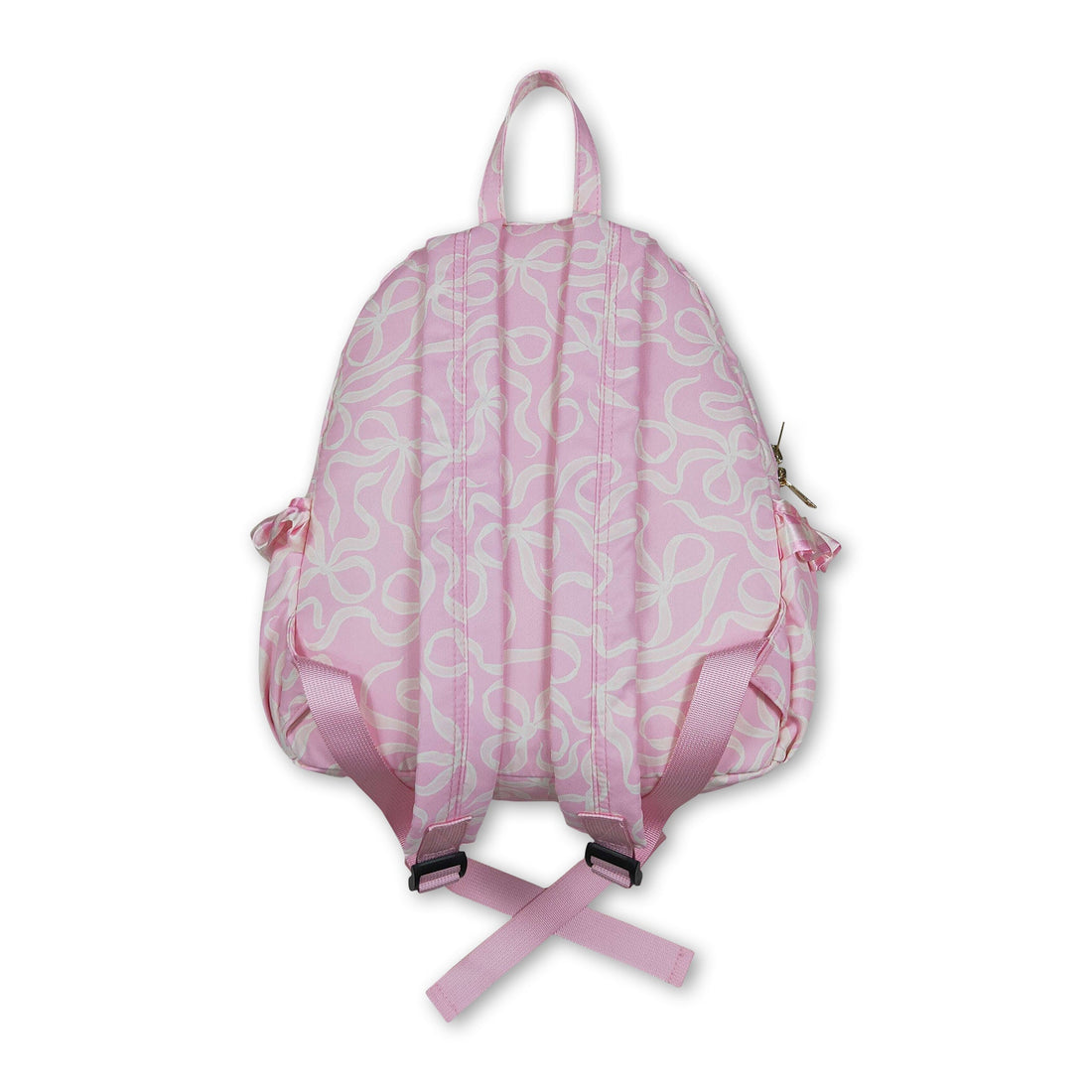 Light pink bow ruffle toddler girls backpack