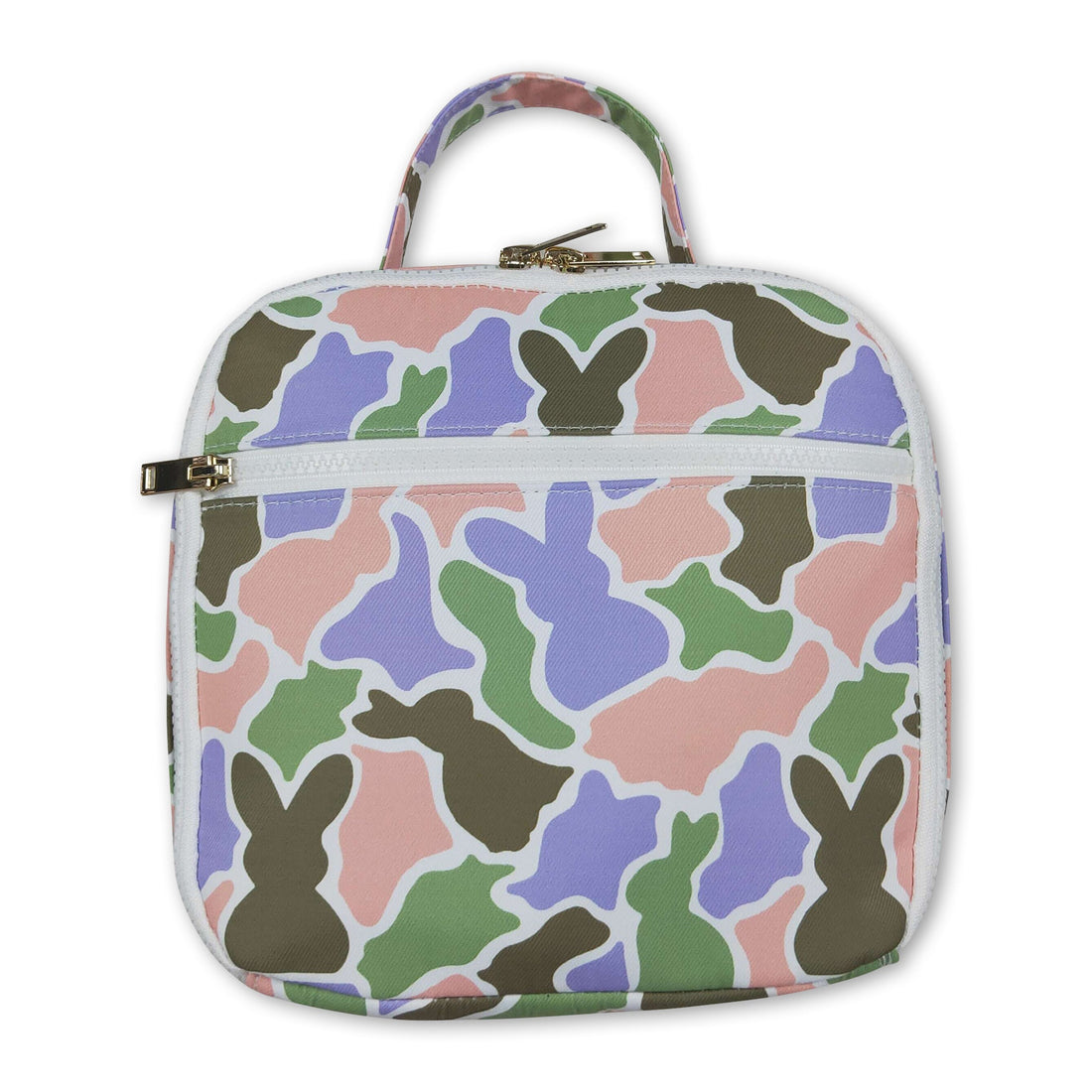 Camo bunny kids Easter lunch box bag