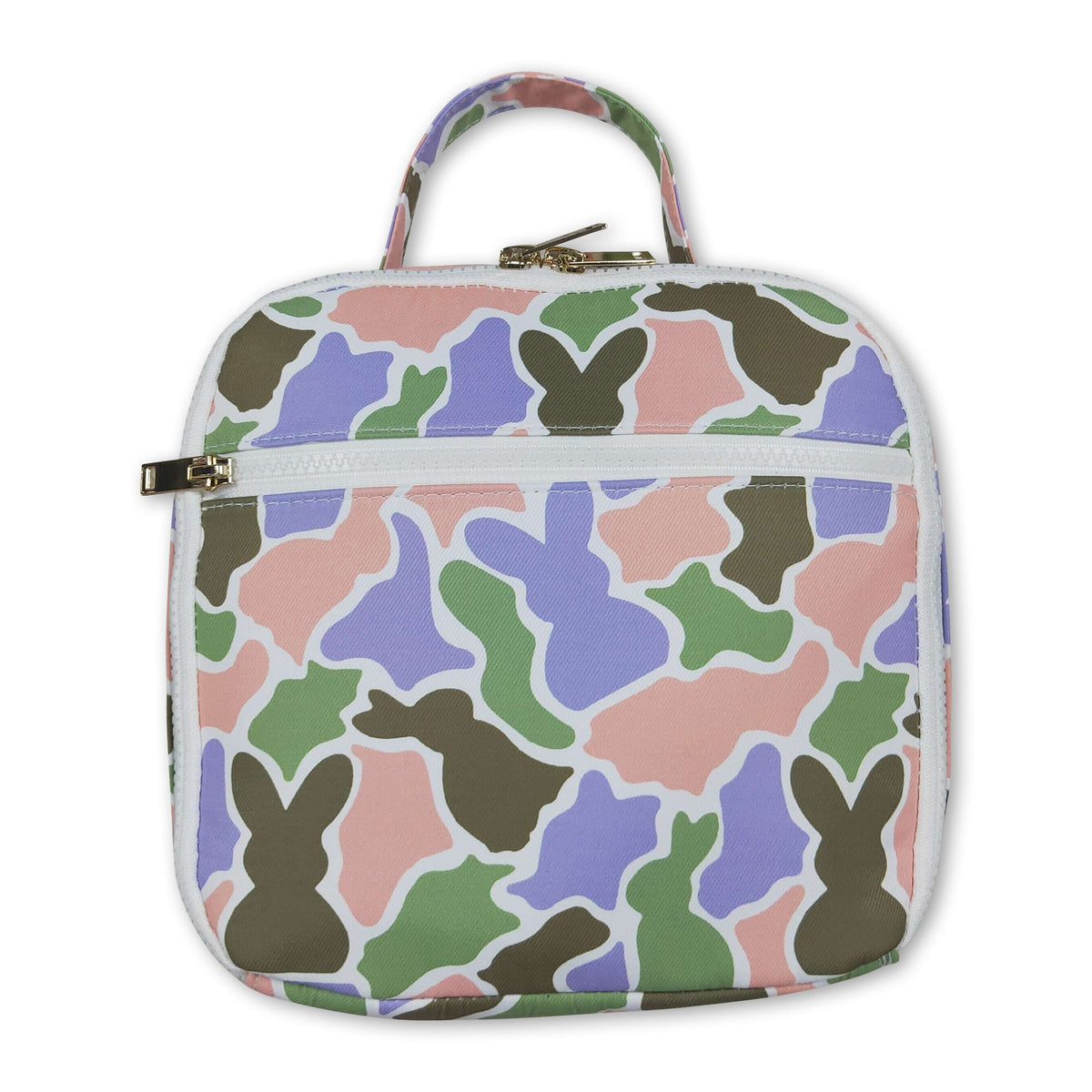 Camo bunny kids Easter lunch box bag