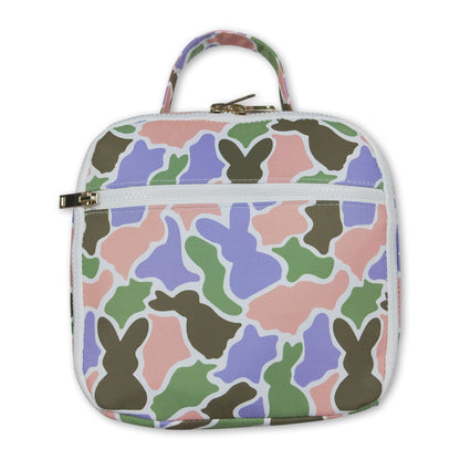 Camo bunny kids Easter lunch box bag