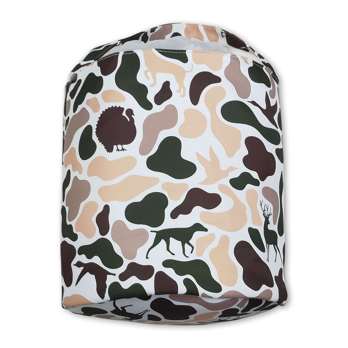 Hunting camo rabbit embroidery kids Easter basket