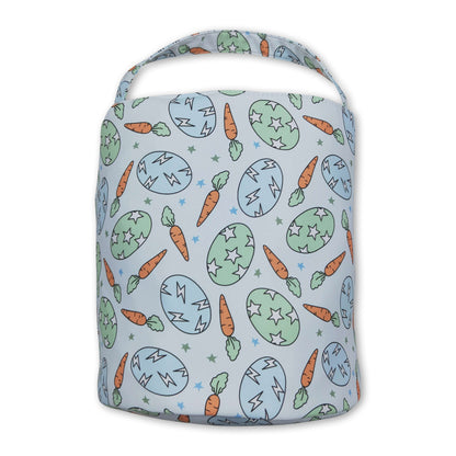 Egg carrot rabbit embroidery kids Easter basket