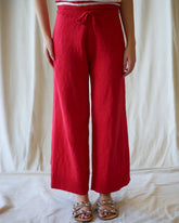 Downeast Round Trip Pants, stylish casual pants featuring a relaxed fit and neutral color, shown on a model.