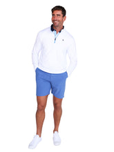 White Water Life Montauk quarter zip midweight comfort shirt, navy blue with a high collar and quarter zip front.