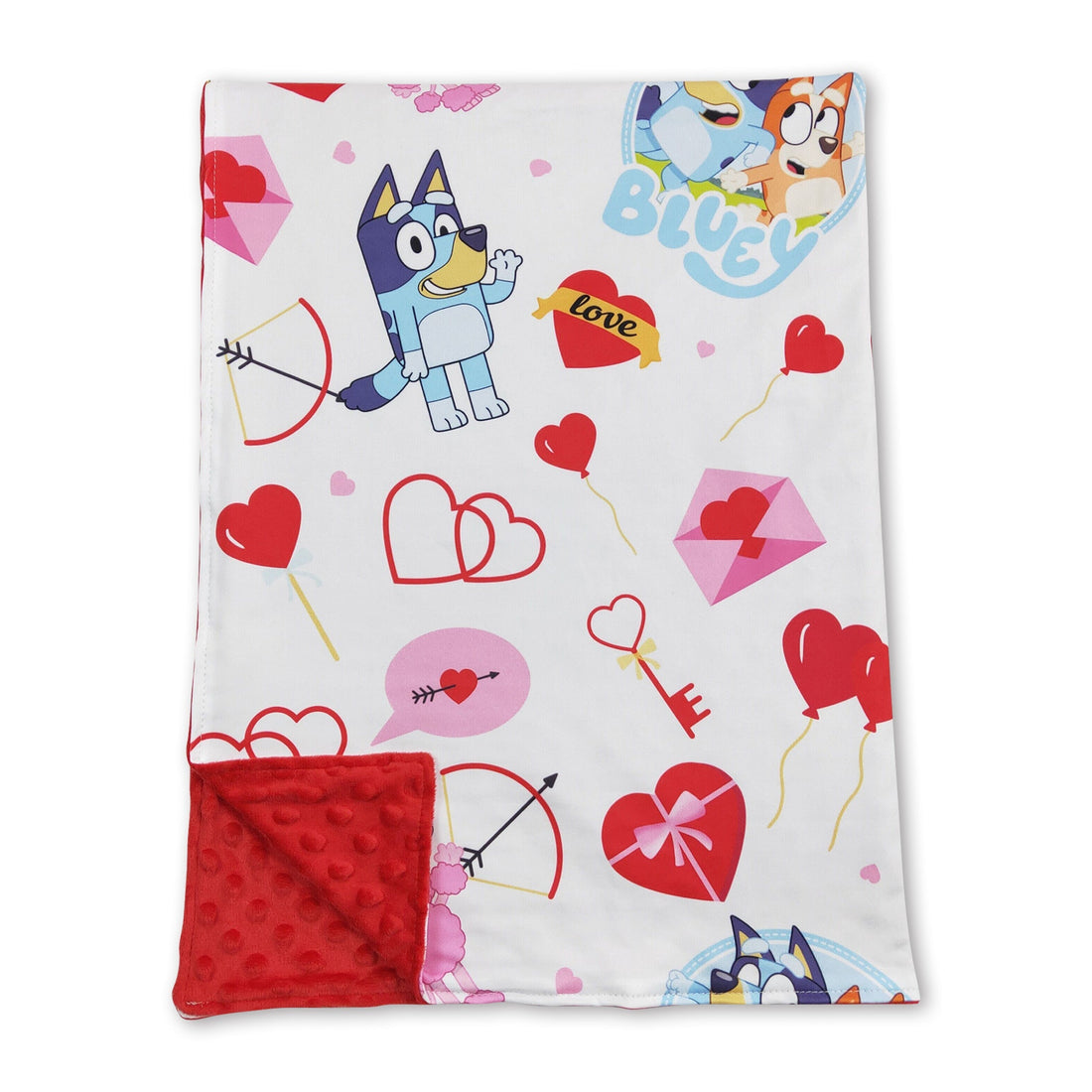 Red heart dog cute baby girls valentine&