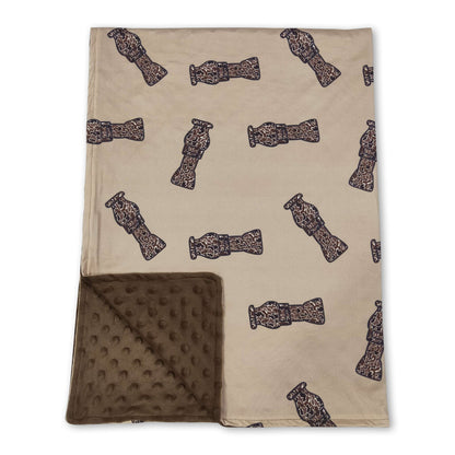 Brown camo duck call baby kids hunting blankets