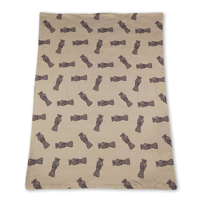Brown camo duck call baby kids hunting blankets