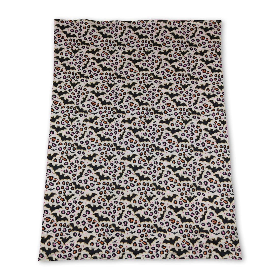 Pink leopard print Halloween blanket for baby girls by Mini Rodeo, soft and cozy with playful animal design.