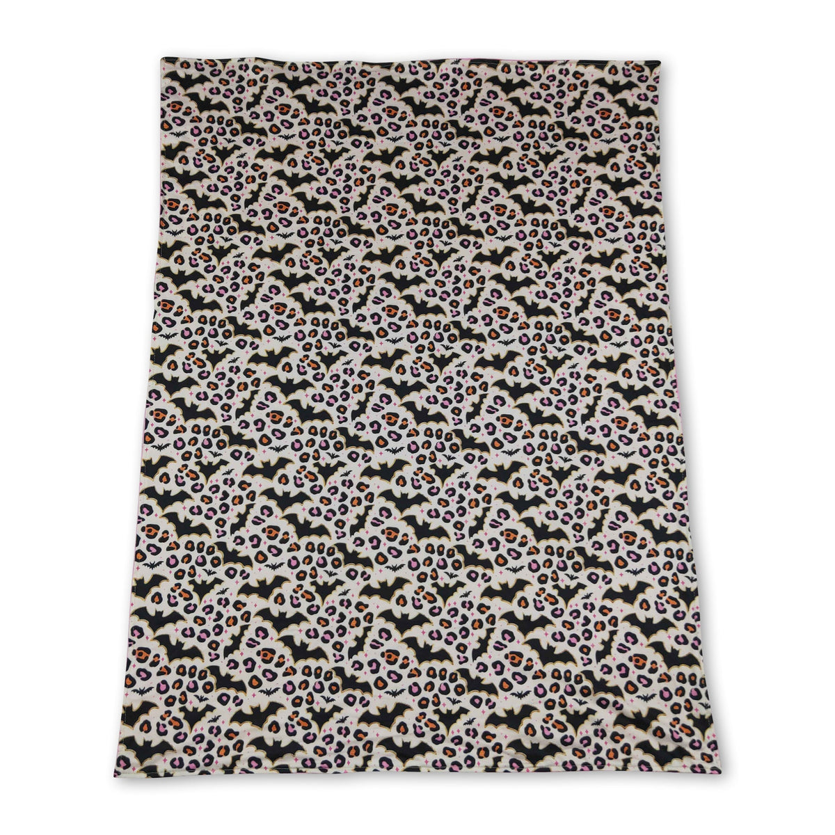 Pink leopard print Halloween blanket for baby girls by Mini Rodeo, soft and cozy with playful animal design.