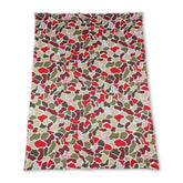Mini Rodeo gingerbread Santa camo baby blanket for kids, featuring festive Christmas design with cozy soft fabric.