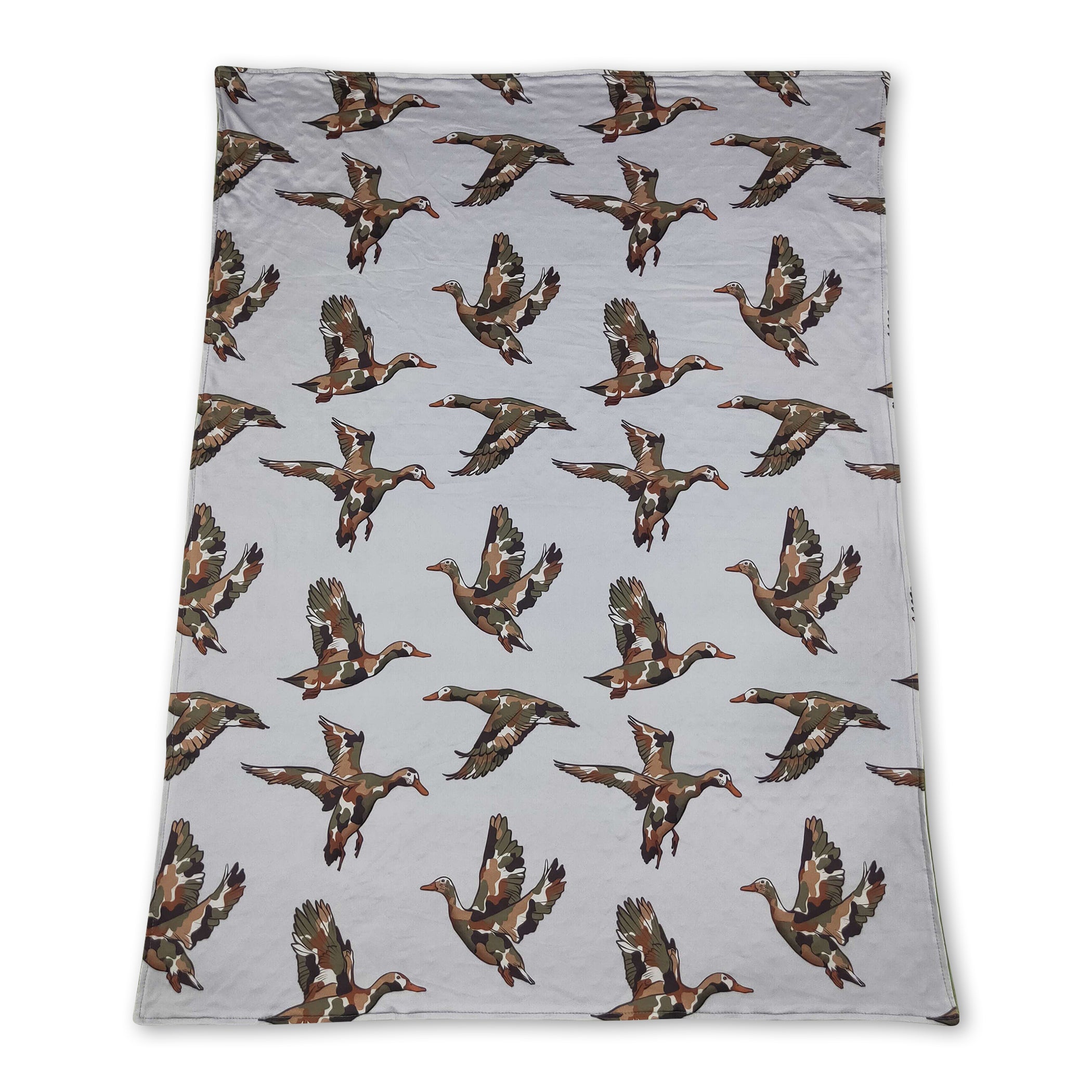 Camo duck green hunting fall baby boys blanket