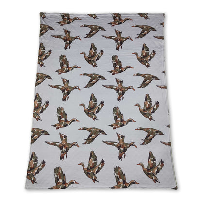 Camo duck green hunting fall baby boys blanket
