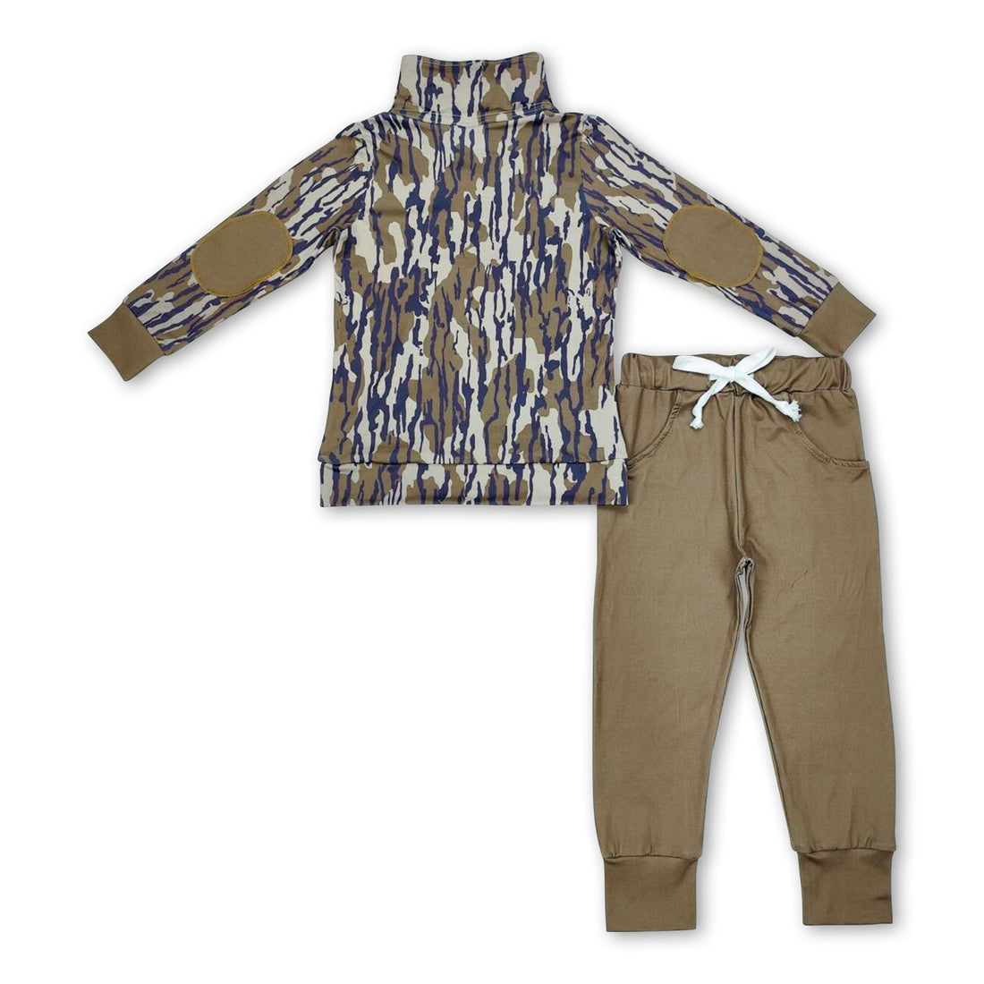 Long sleeves camo kids boys hunting pullover set