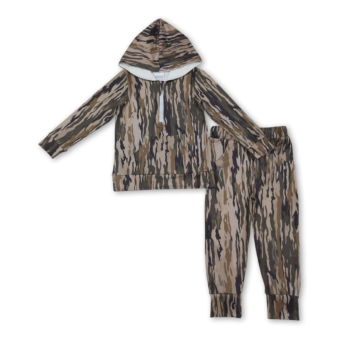 Mini Rodeo boys camouflage zip hoodie and pants hunting kids&