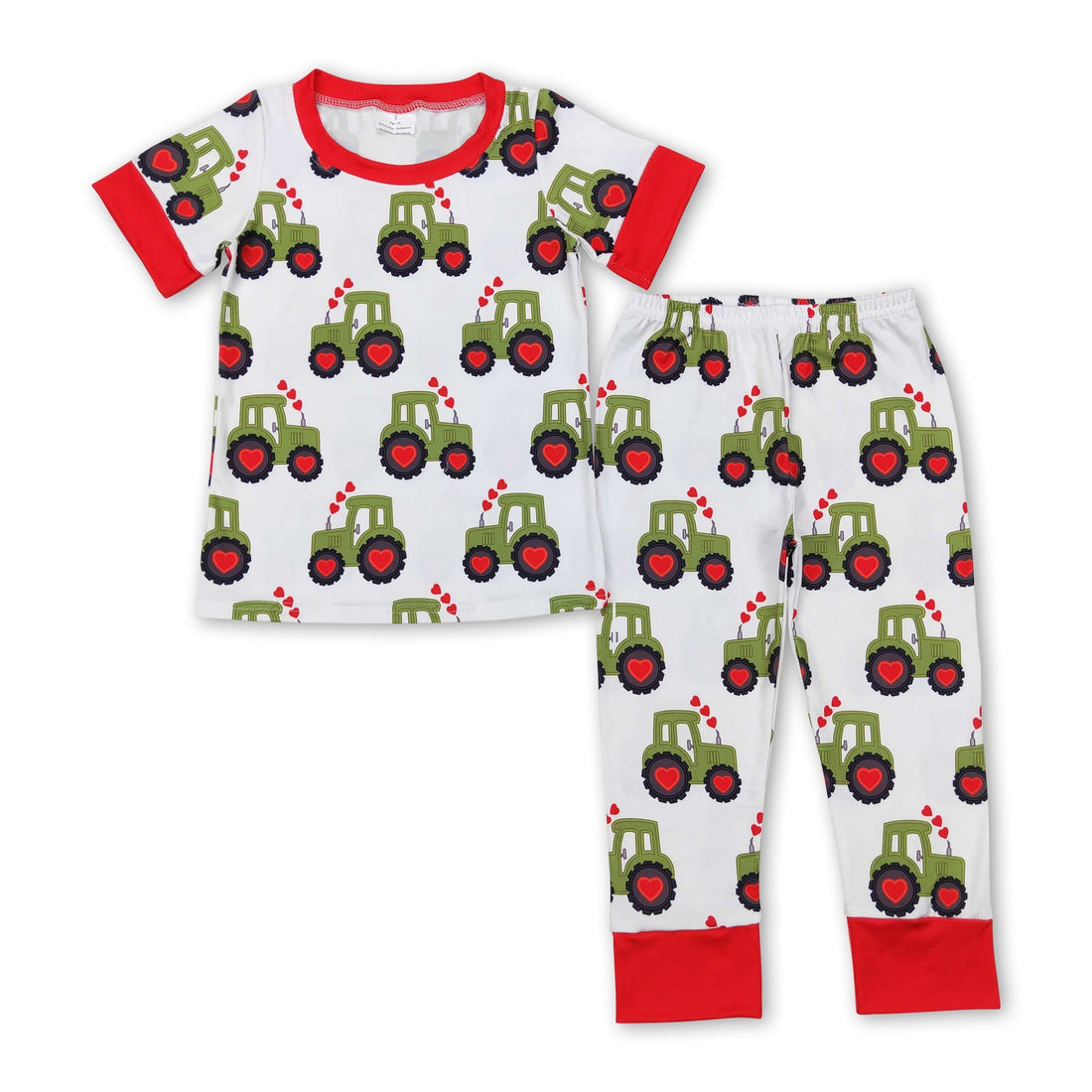 Heart tractor farm kids boy valentine&