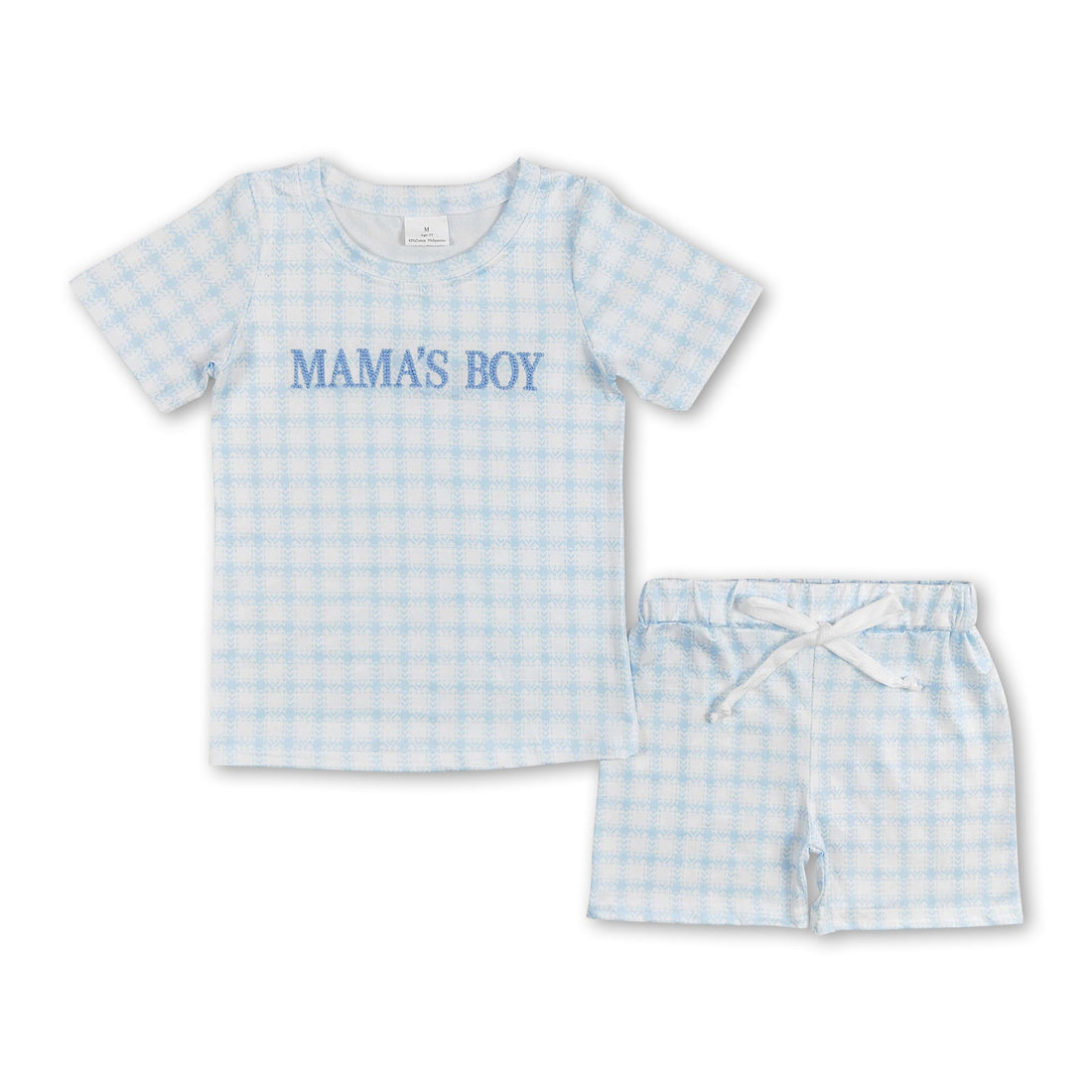 Short sleeves plaid mama&