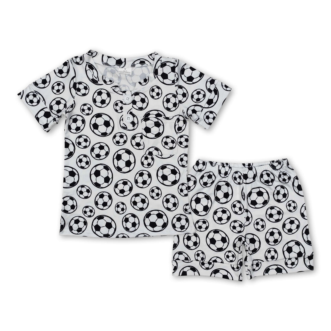 Short sleeves soccer top shorts kids boys pajamas
