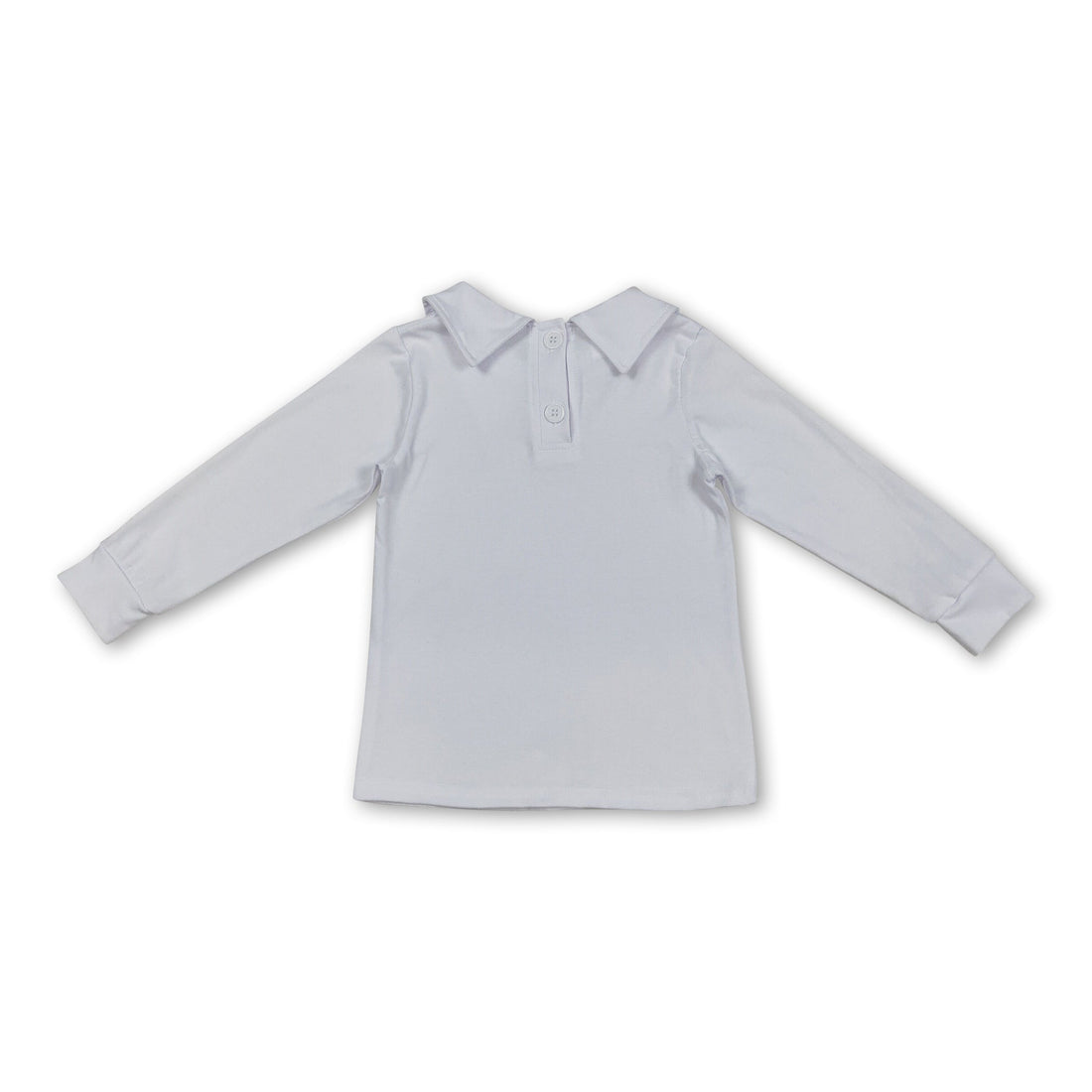 White cotton long sleeves baby kids shirt