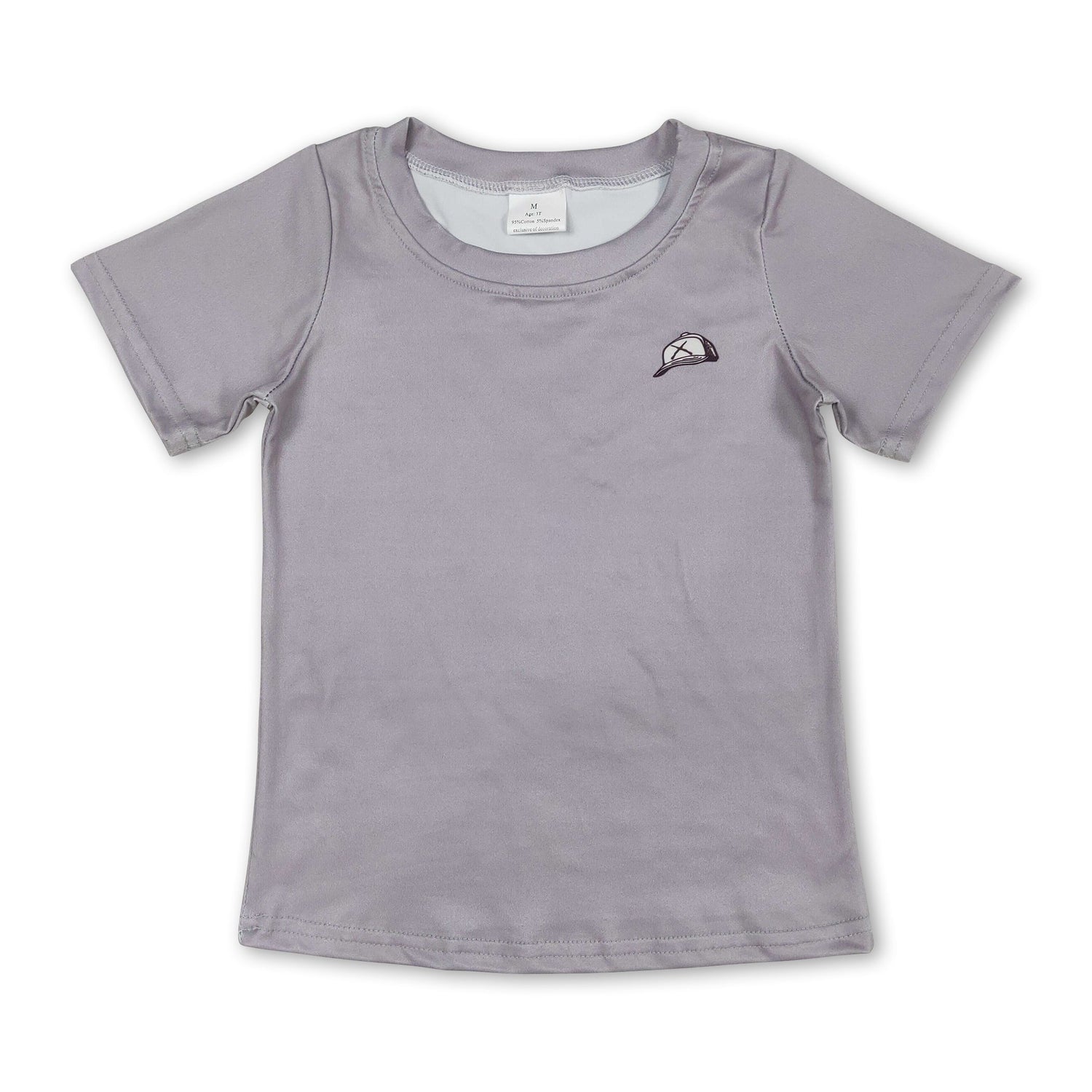 Short sleeves Grey dog kids boys shirt